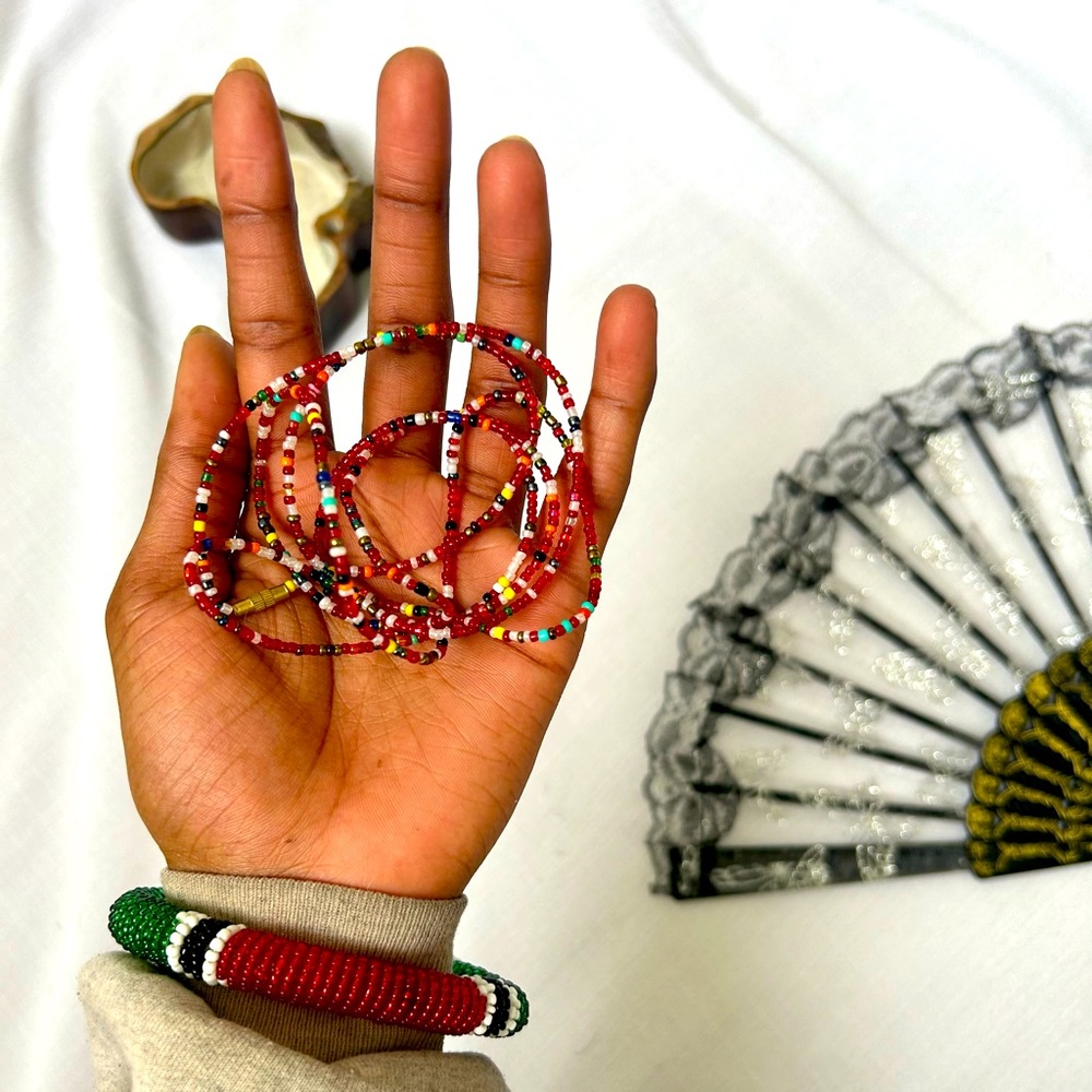 Multi colored African waist beads/ belly chain